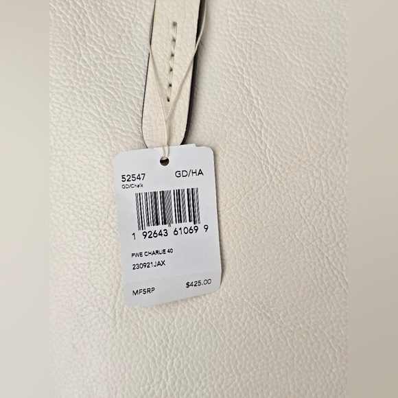 Coach Vanilla Leather Charlie Carryall Satchel Tote Bag - Picture 14 of 15